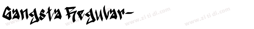 Gangsta Regular字体转换